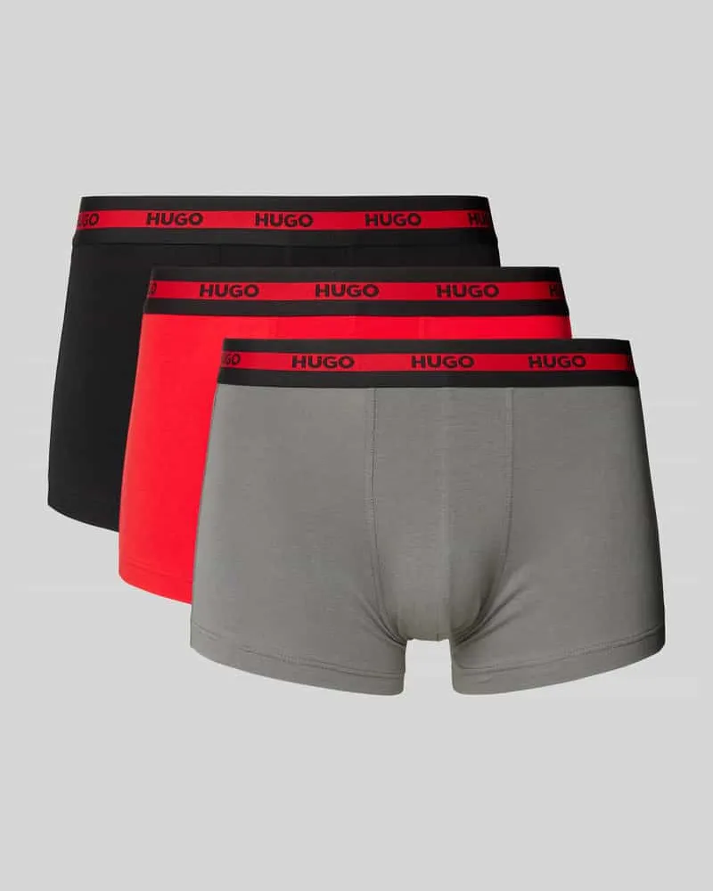HUGO BOSS Trunks mit elastischem Label-Bund im 3er-Pack 
