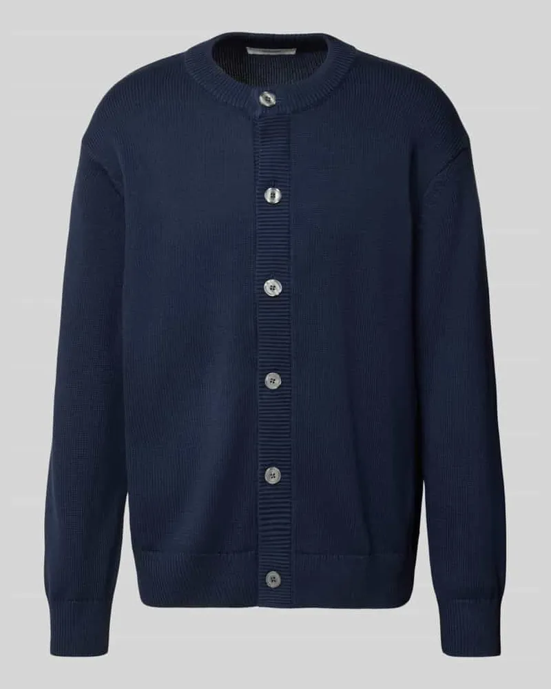 Selected Cardigan mit breiter Knopfleiste Dunkelblau