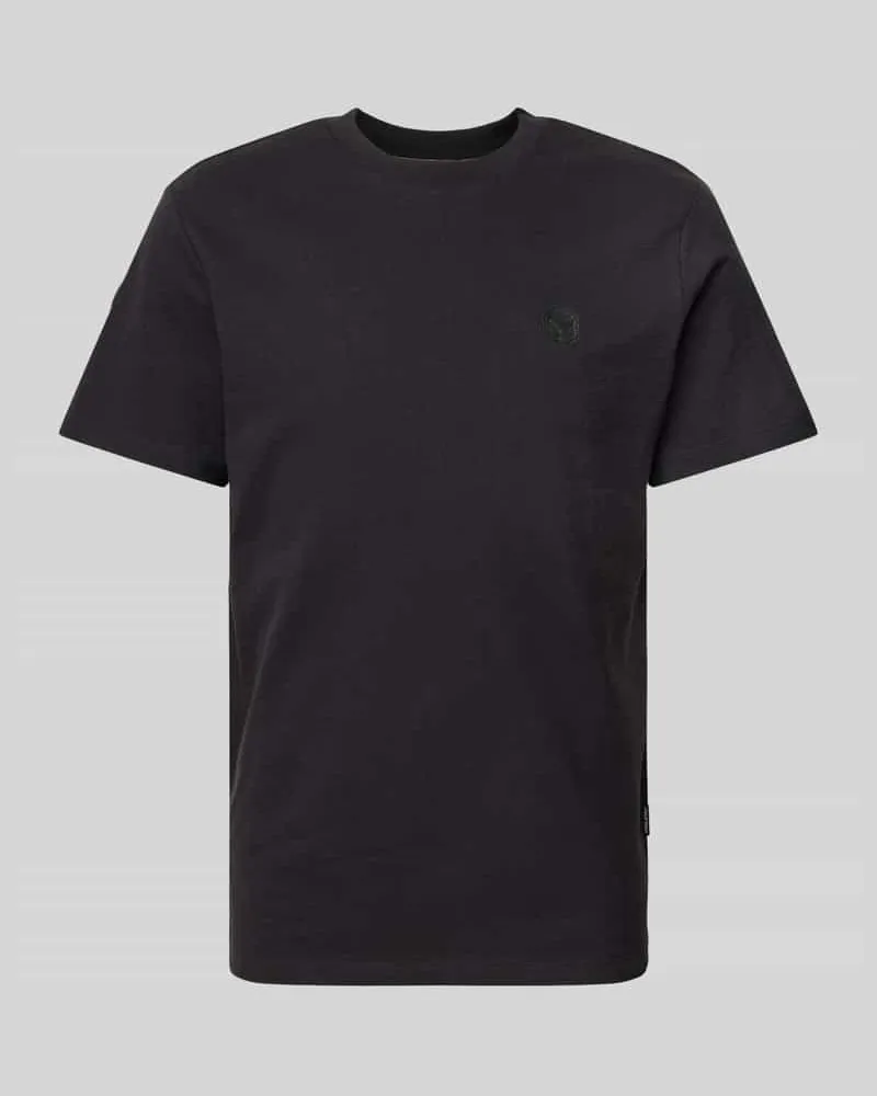 Blend T-Shirt mit geripptem Rundhalsausschnitt 