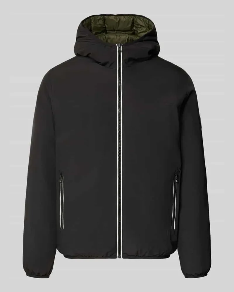 Jack & Jones Regular Fit Wendejacke mit Kapuze Modell 'BROOKLYN Black