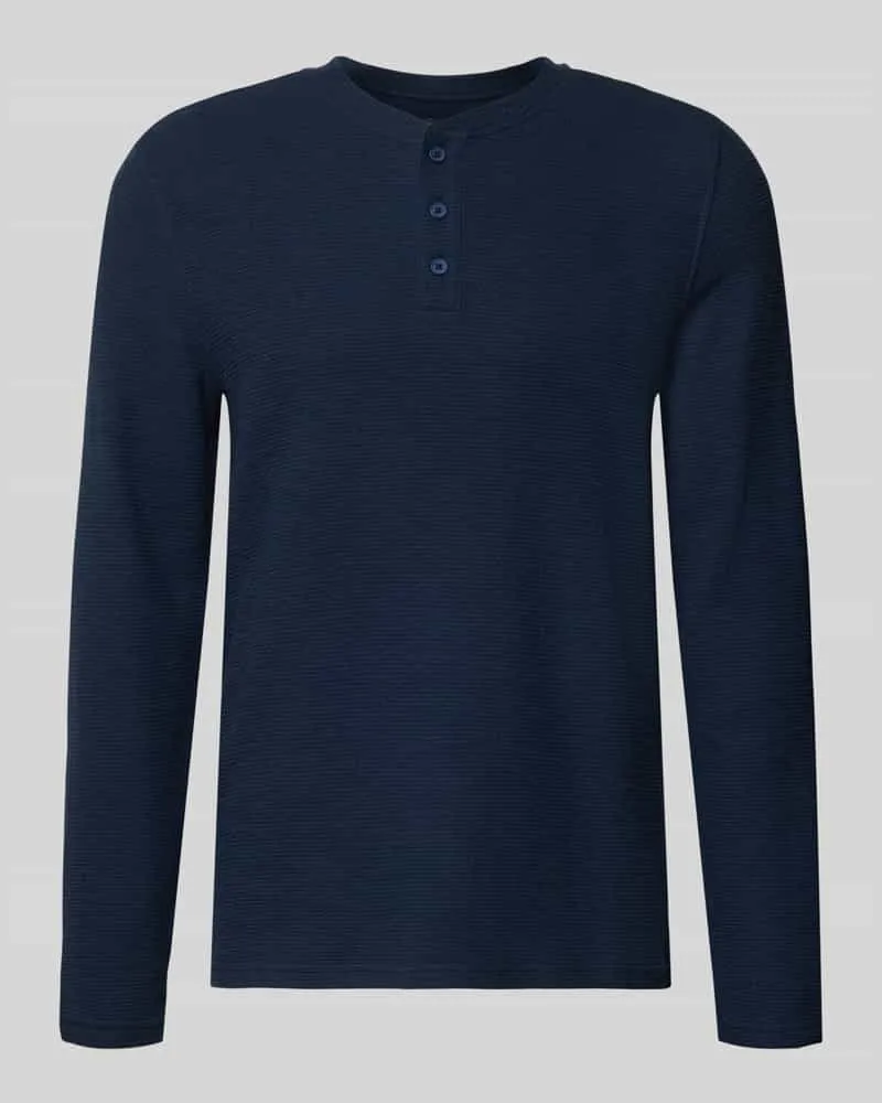 McNeal Regular Fit Longsleeve mit Knopfleiste Dunkelblau