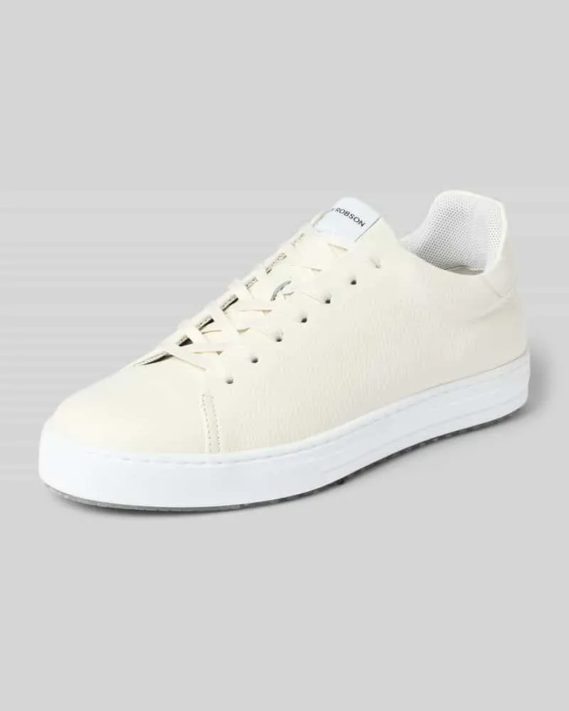 Roy Robson Sneaker aus Rindsnappa mit Logo-Prägung Weiss