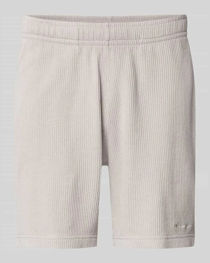 Champion Shorts mit Strukturmuster und elastischem Bund Beige