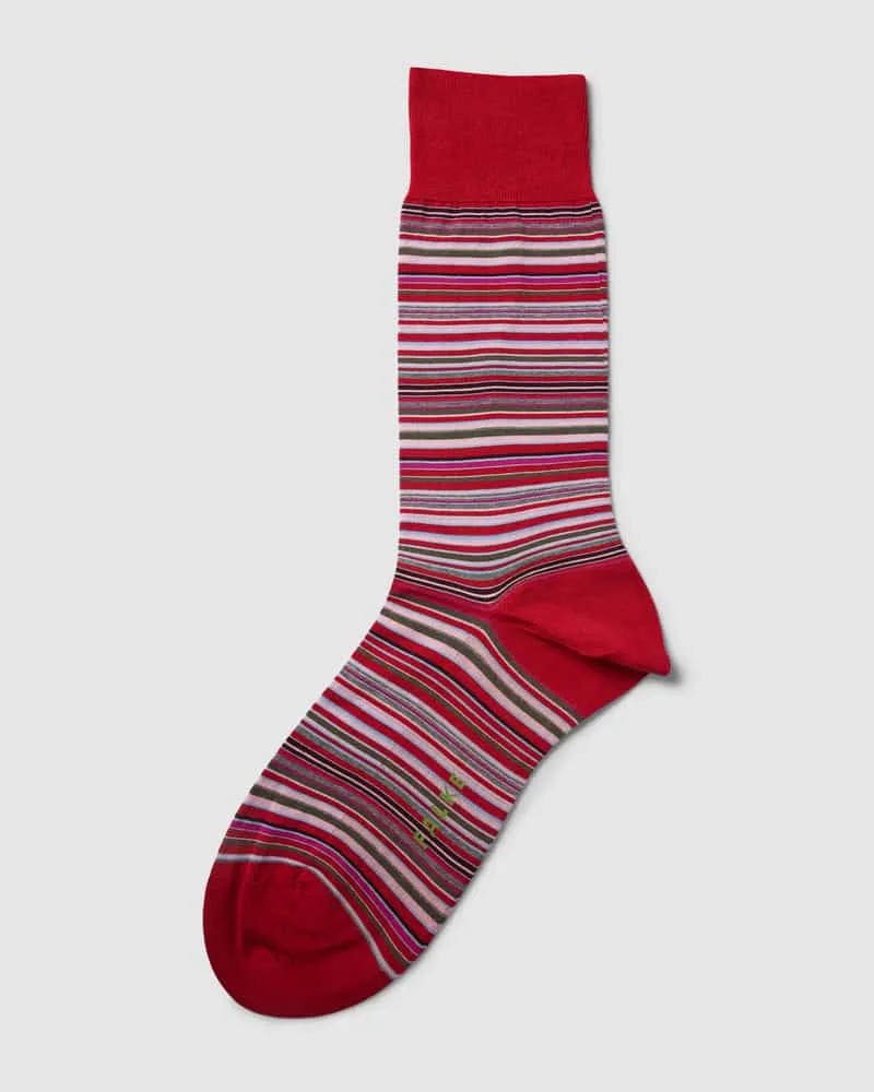 Falke Socken mit Streifenmuster Modell 'MICROBLOCK SOCK 