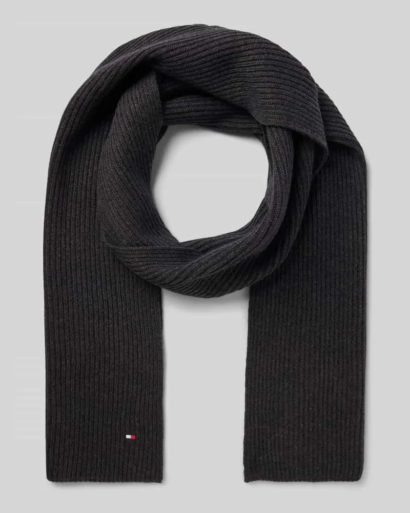 Tommy Hilfiger Schal aus Kaschmir-Baumwoll-Mix Anthrazit