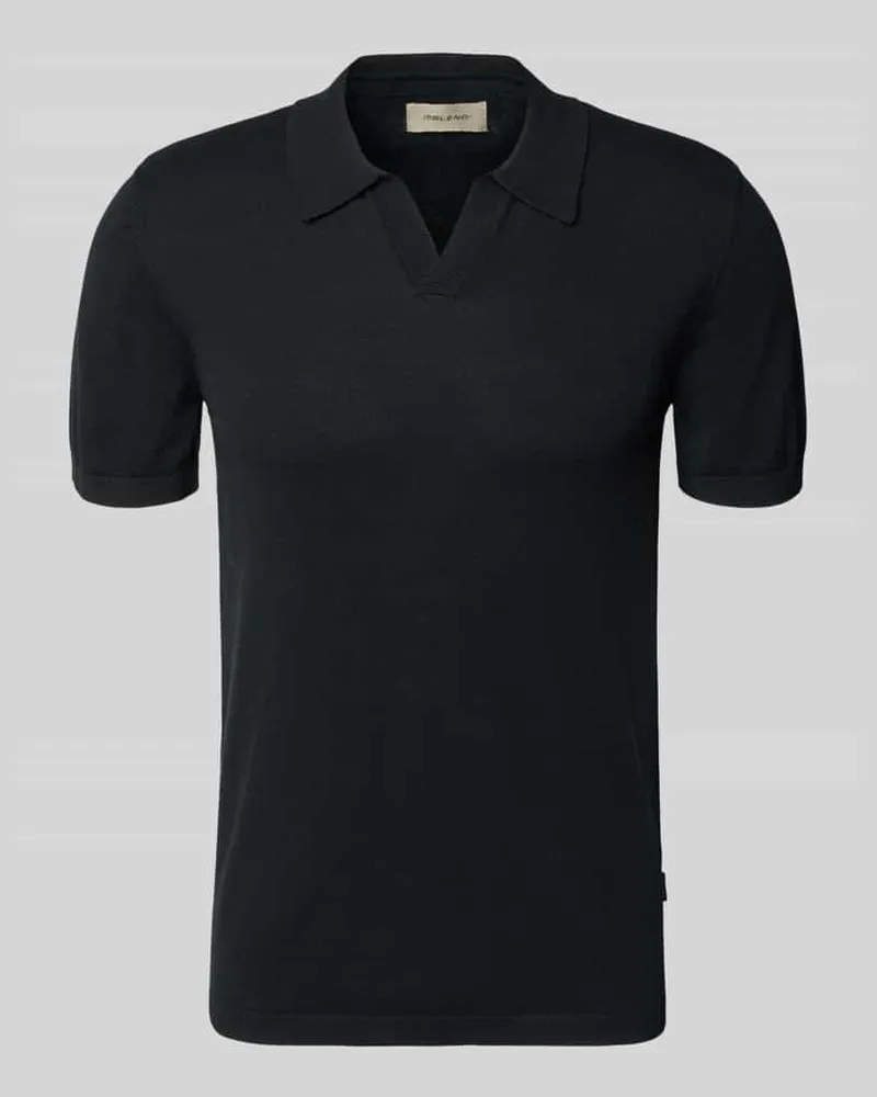 Blend Regular Fit Poloshirt in Strick-Optik Modell 'Bray Black