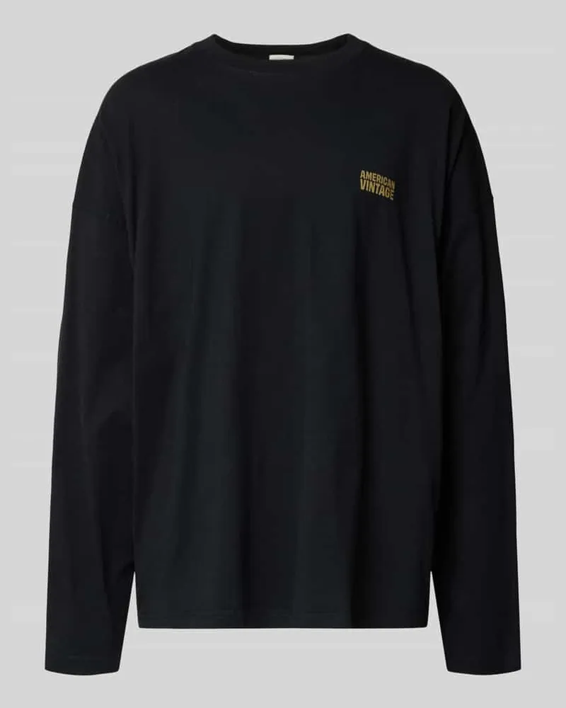 American Vintage Longsleeve mit Logo-Print Modell 'GIXY Black