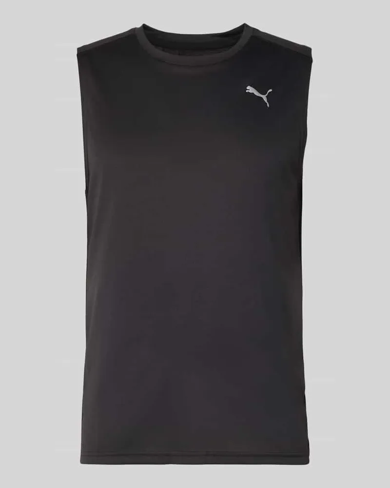 Puma Top mit Logo und Rundhalsausschnitt Black