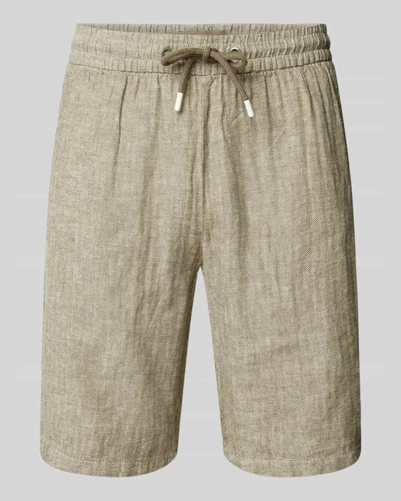 Blend Regular Fit Leinenshorts mit Tunnelzug Modell 'MORGAN 