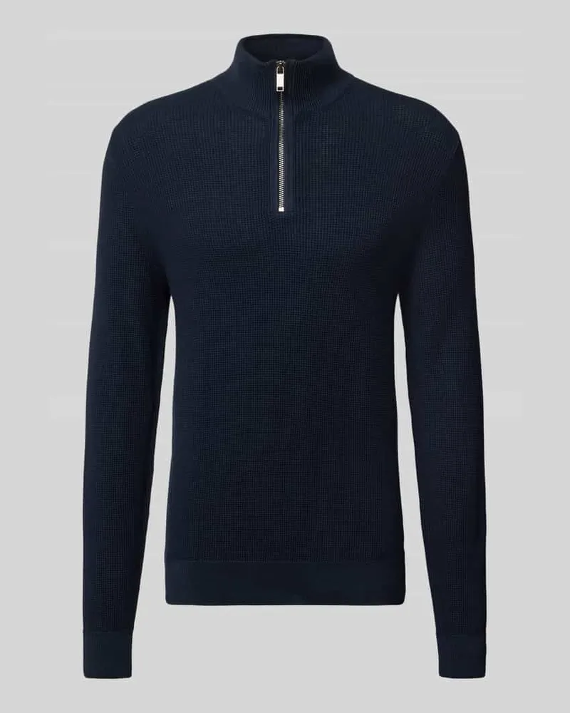 McNeal Strickpullover mit Stehkragen Marine