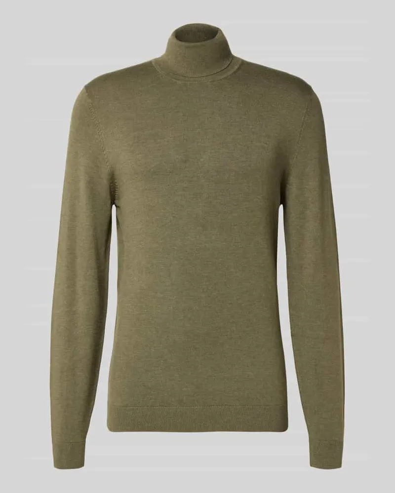 McNeal Rollkragenpullover aus Viskose-Mix Oliv