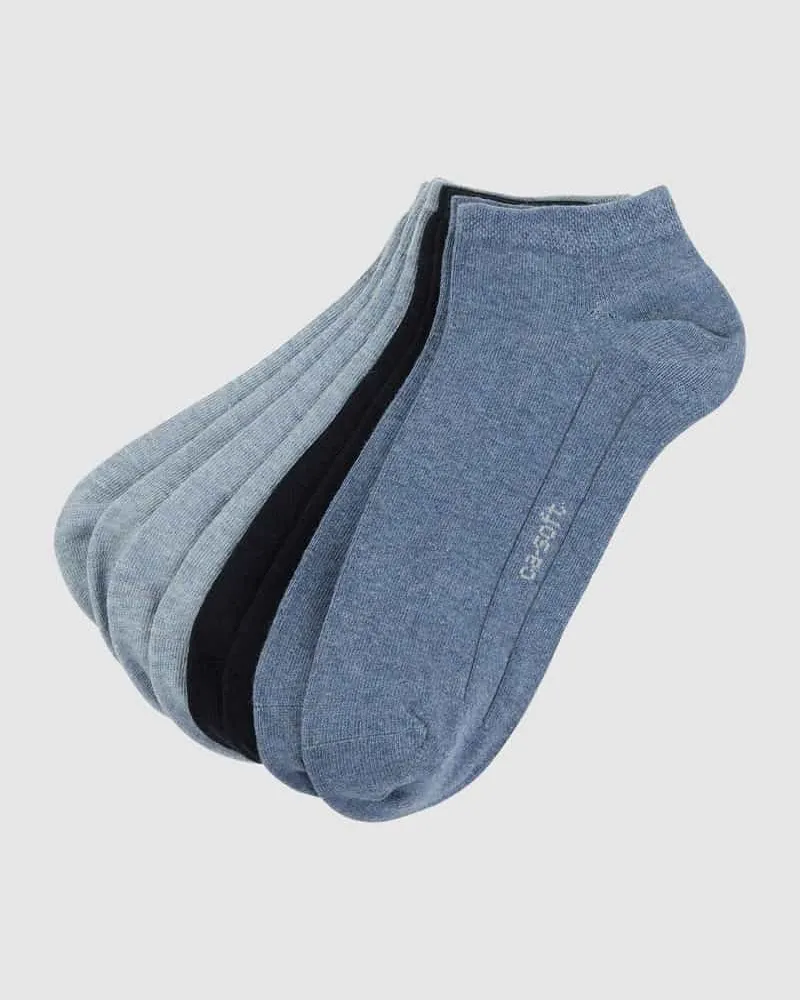 Camano Sneakersocken mit Rippenbündchen im 7er-Pack Modell 'Soft 