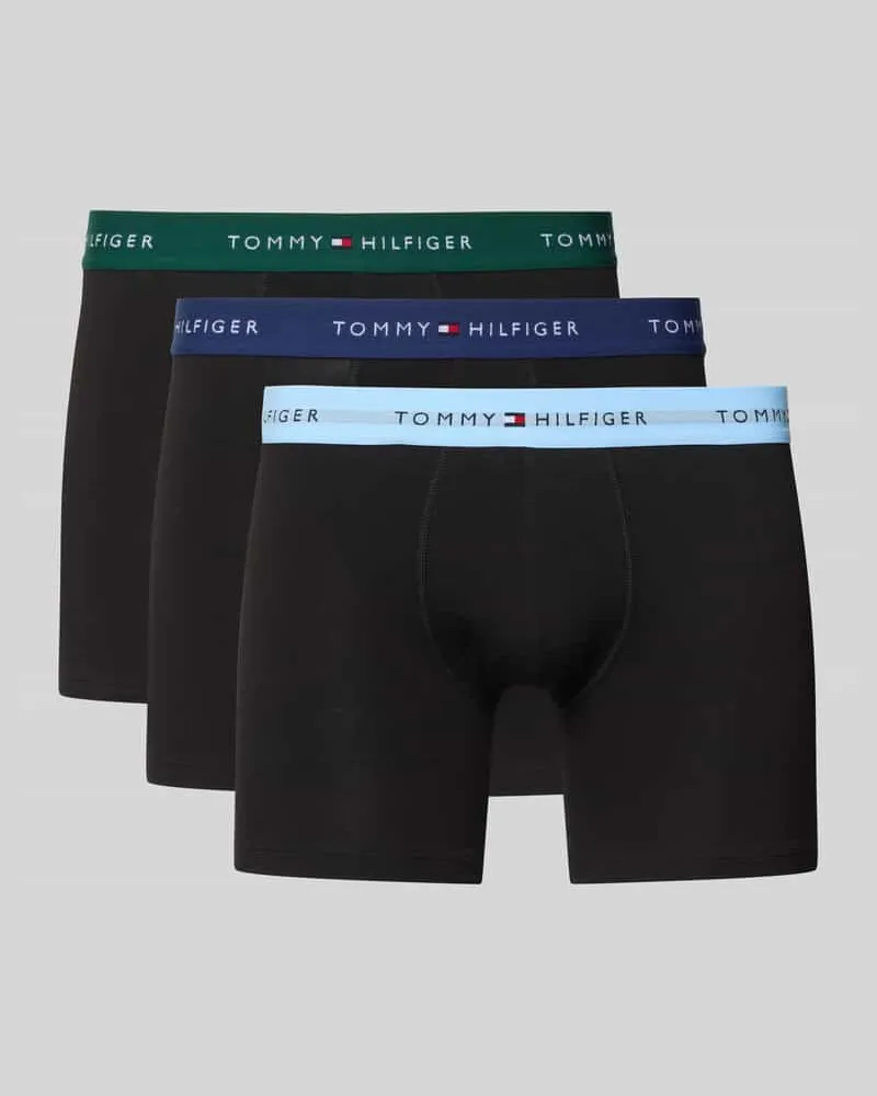 Tommy Hilfiger Slim Fit Trunks aus Baumwoll-Mix im 3er-Pack Dunkelgruen