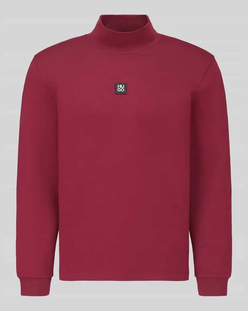 HUGO BOSS Sweatshirt mit Logo-Patch Modell 'Derytur Bordeaux