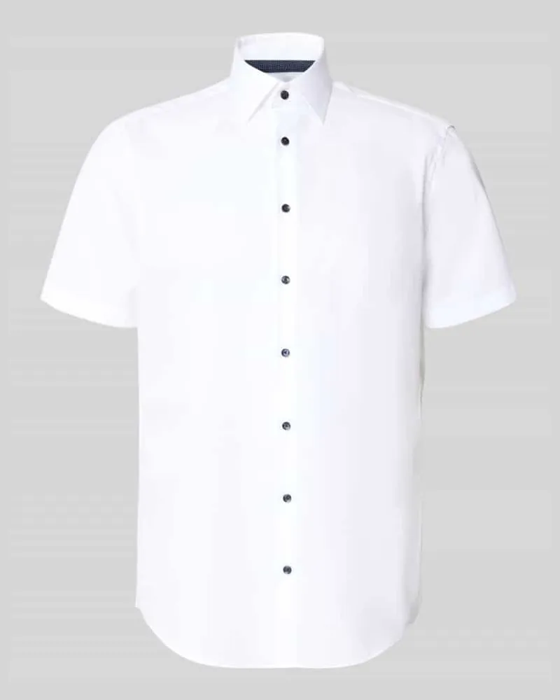 Christian Berg Regular Fit Business-Hemd mit Kentkragen Weiss