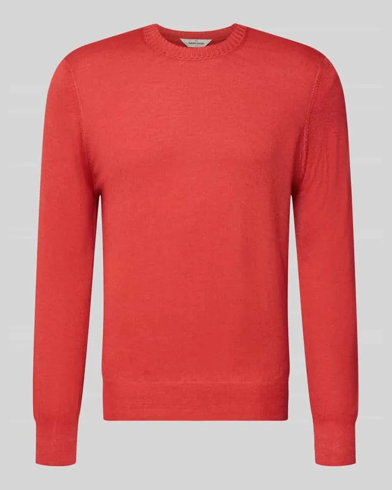 Gran Sasso Strickpullover aus reiner Schurwolle Rostrot
