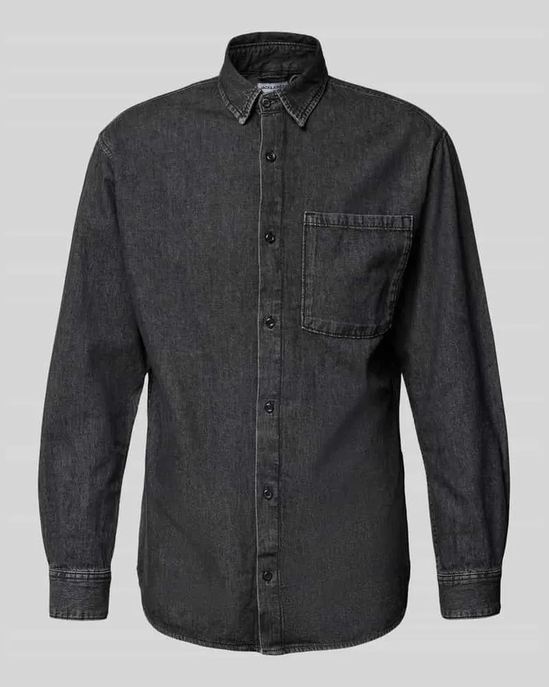 Jack & Jones Regular Fit Jeanshemd mit Brusttasche Modell 'CREEK 