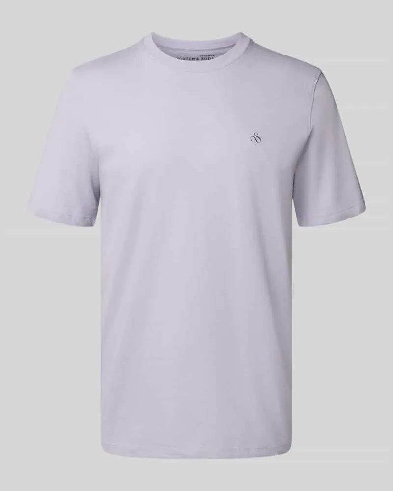 Scotch&Soda T-Shirt mit Logo-Stitching Lavender