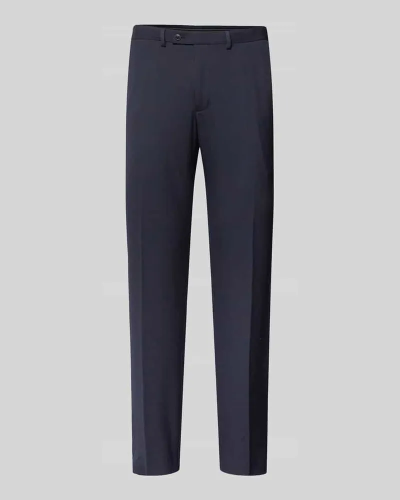 Christian Berg Anzughose mit Bügelfalten Marine