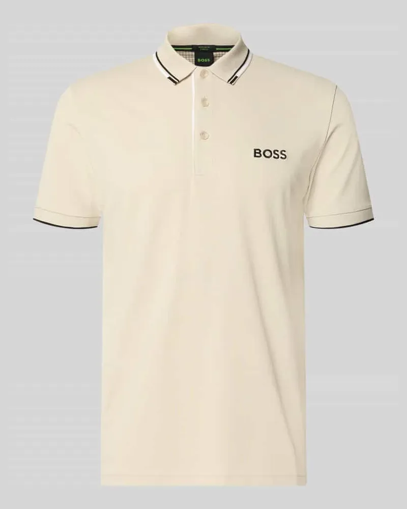 HUGO BOSS Regular Fit Poloshirt aus Baumwoll-Mix Modell 'PADDY PRO Sand