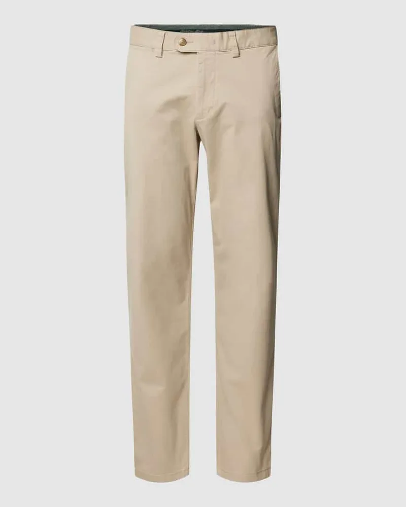 Christian Berg Chino mit französischen Eingrifftaschen Sand