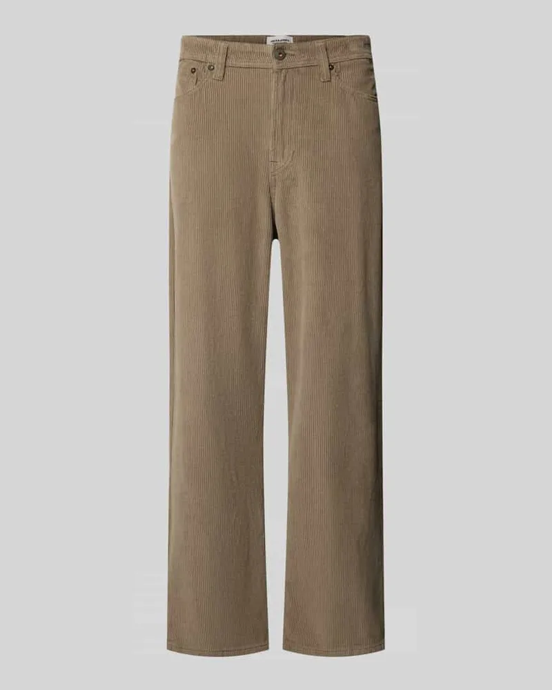 Jack & Jones Straight Leg Cordhose aus reiner Baumwolle Modell 'ALEX Hellbraun
