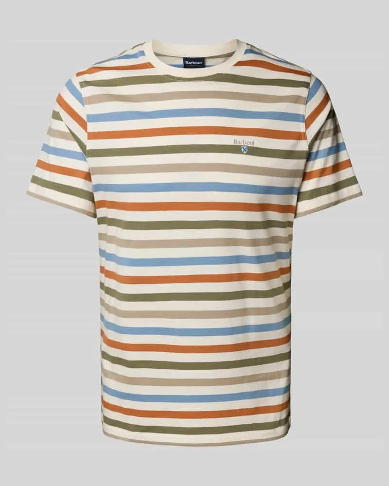 Barbour Regular Fit T-Shirt aus reiner Baumwolle Offwhite