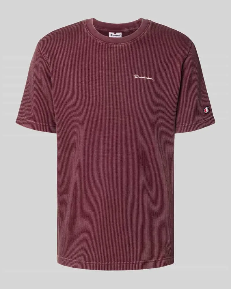 Champion T-Shirt mit Strukturmuster und Rundhalsausschnitt 