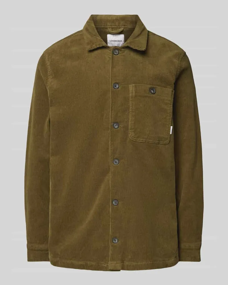 Lindbergh Relaxed Fit Overshirt mit aufgesetzter Brusttasche Sand