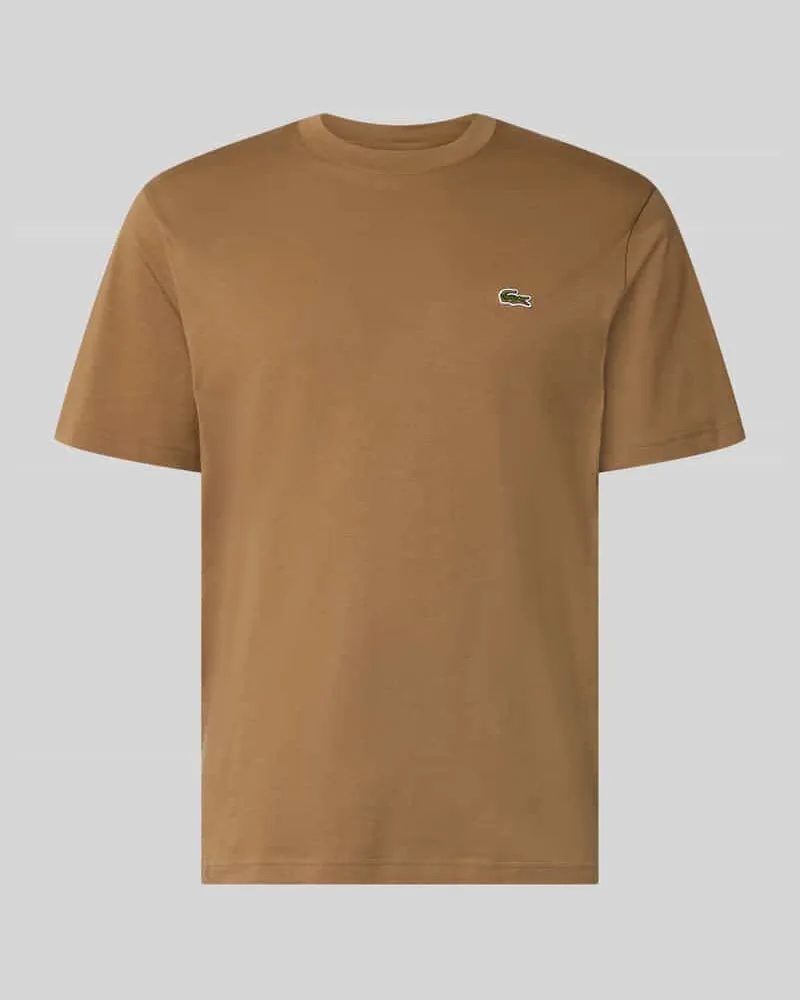 Lacoste Relaxed Fit T-Shirt aus reiner Baumwolle Modell 'BASIC ON Beige