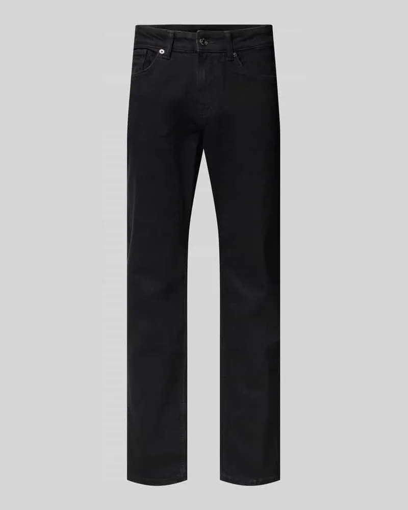 Pepe Jeans Straight Fit Jeans aus Baumwoll-Mix Black