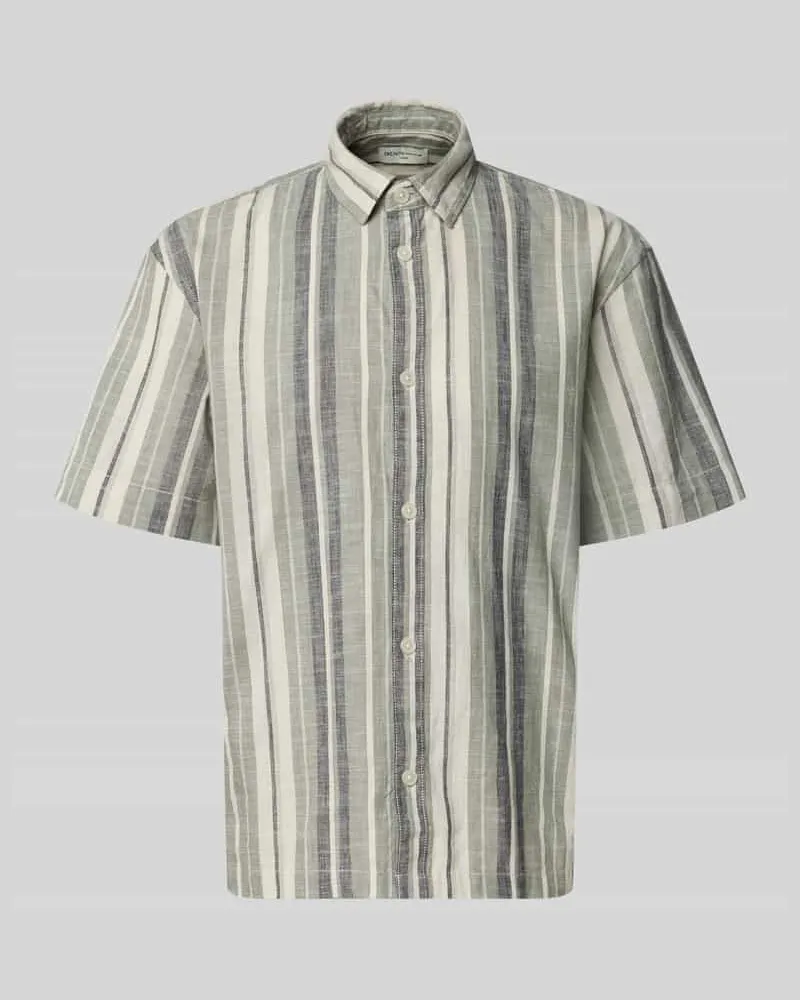 Tom Tailor Loose Fit Freizeithemd aus reiner Baumwolle Gruen