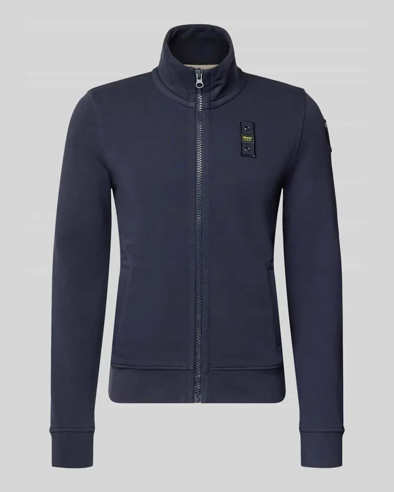 Blauer Sweatjacke mit Stehkragen Modell 'City New Marine