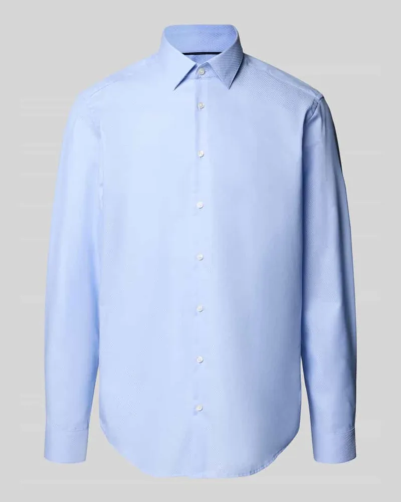 JAKE*S Regular Fit Business-Hemd mit Kentkragen Bleu