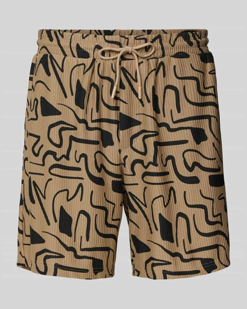 Only & Sons Regular Fit Shorts mit Strukturmuster Modell 'TEL 