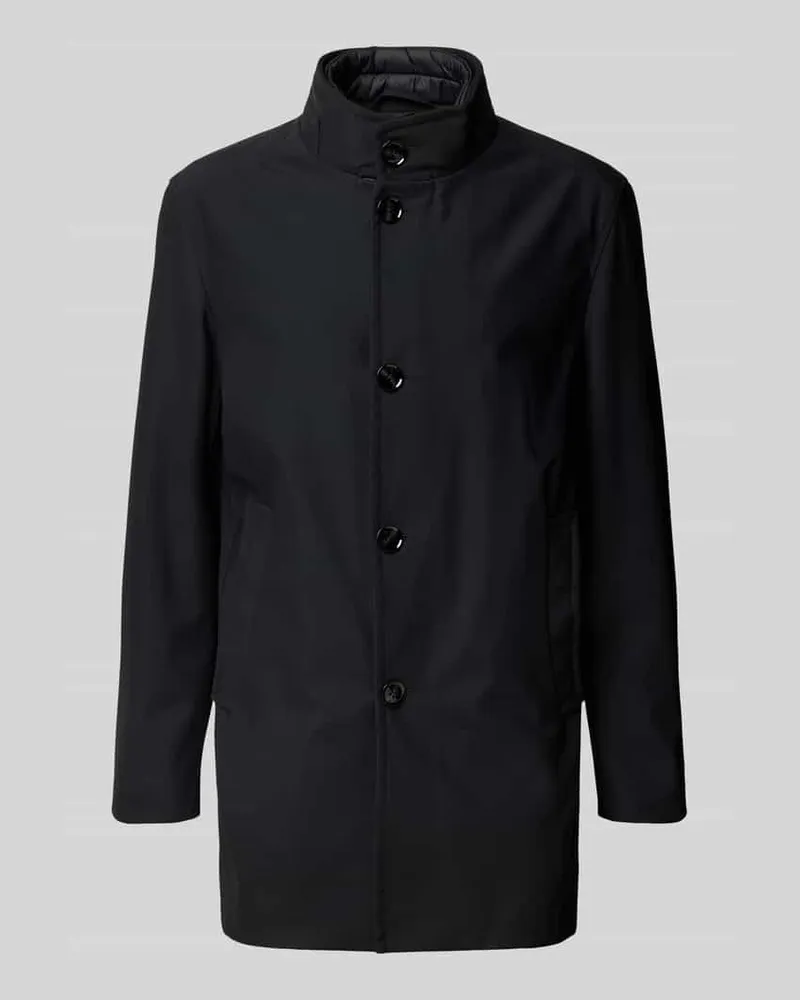Strellson Regular Fit Mantel mit herausnehmbarem Innenkragen Modell 'FINALLY FLEX Black