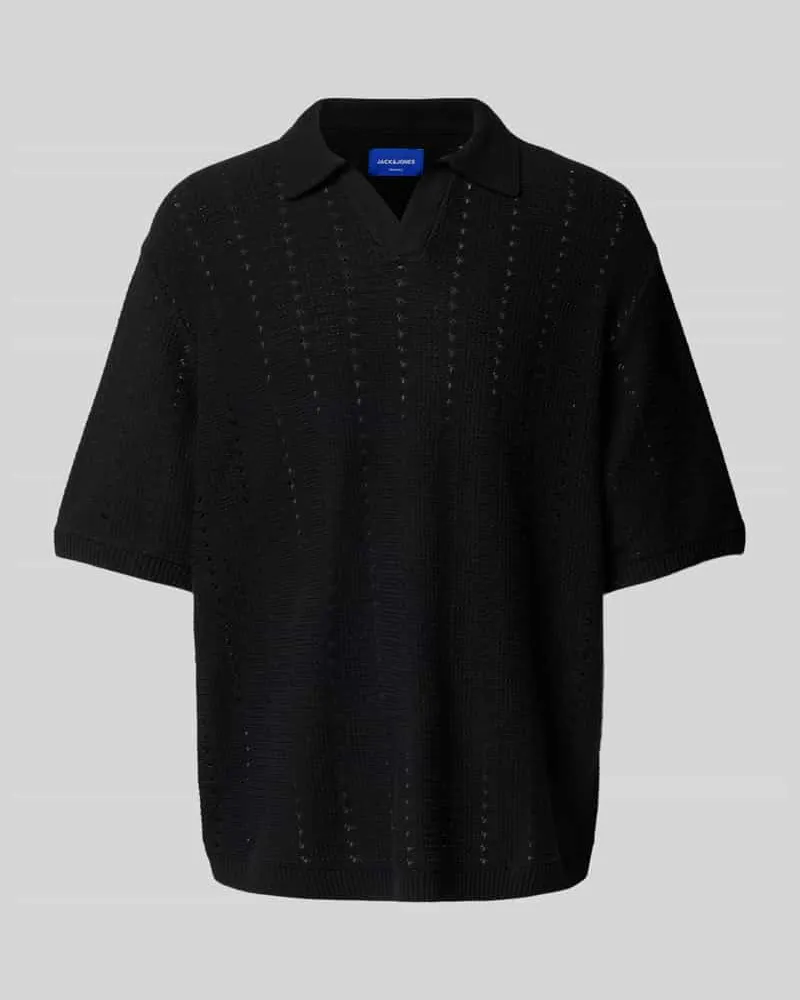 Jack & Jones Relaxed Fit Poloshirt mit Lochmuster Modell 'PAROS 