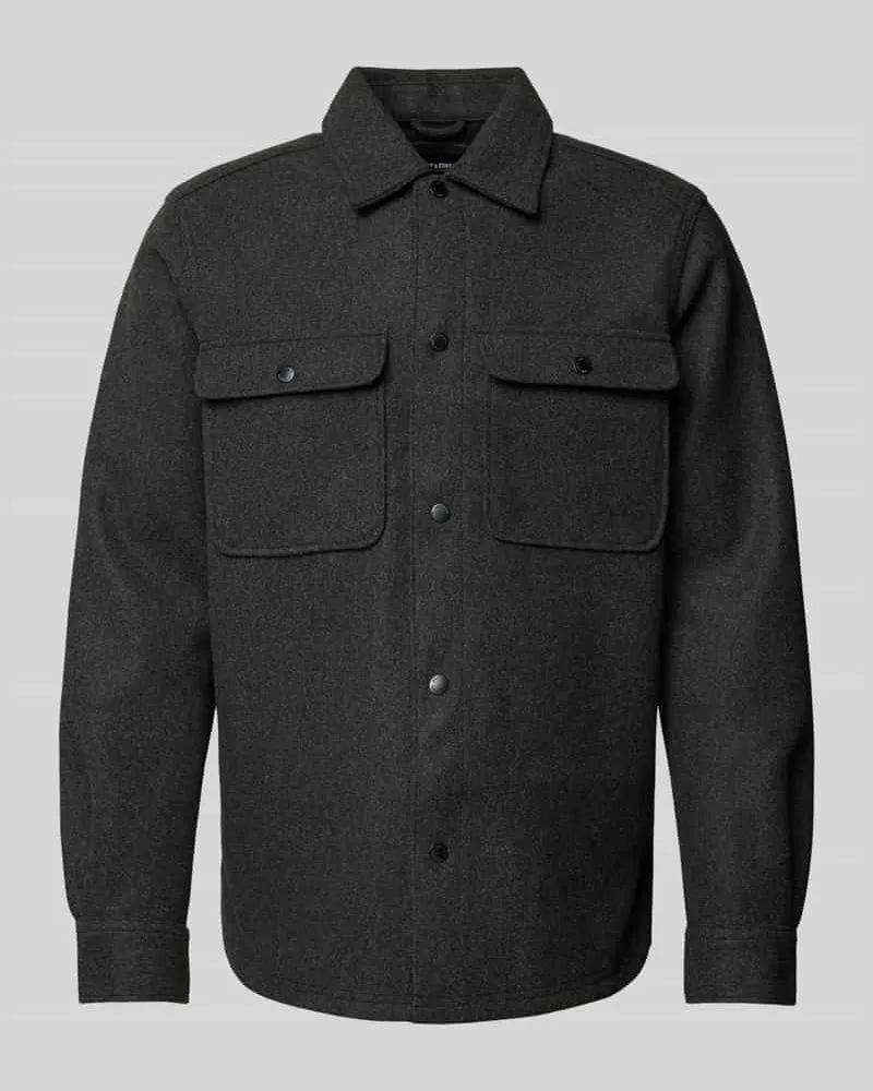 Only & Sons Regular Fit Hemdjacke mit Brustpattentaschen Modell 'ASH 