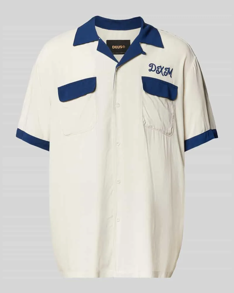 Deus Ex Machina Freizeithemd aus Viskose mit Brusttaschen Modell 'Diablo Offwhite