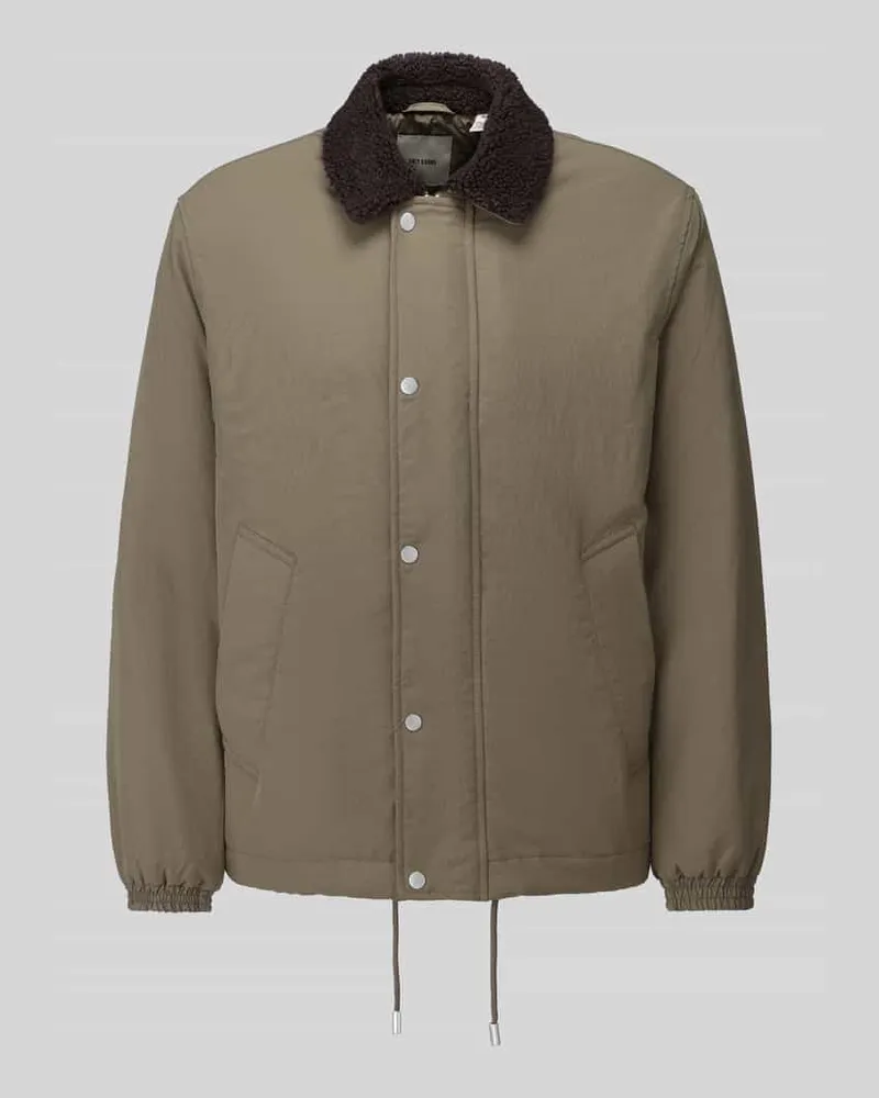 Only & Sons Bomberjacke mit Teddykragen Oliv