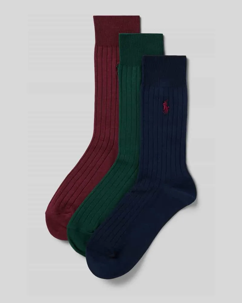 Ralph Lauren Socken mit Feinripp Modell 'EGYPTIAN' im 3er-Pack 