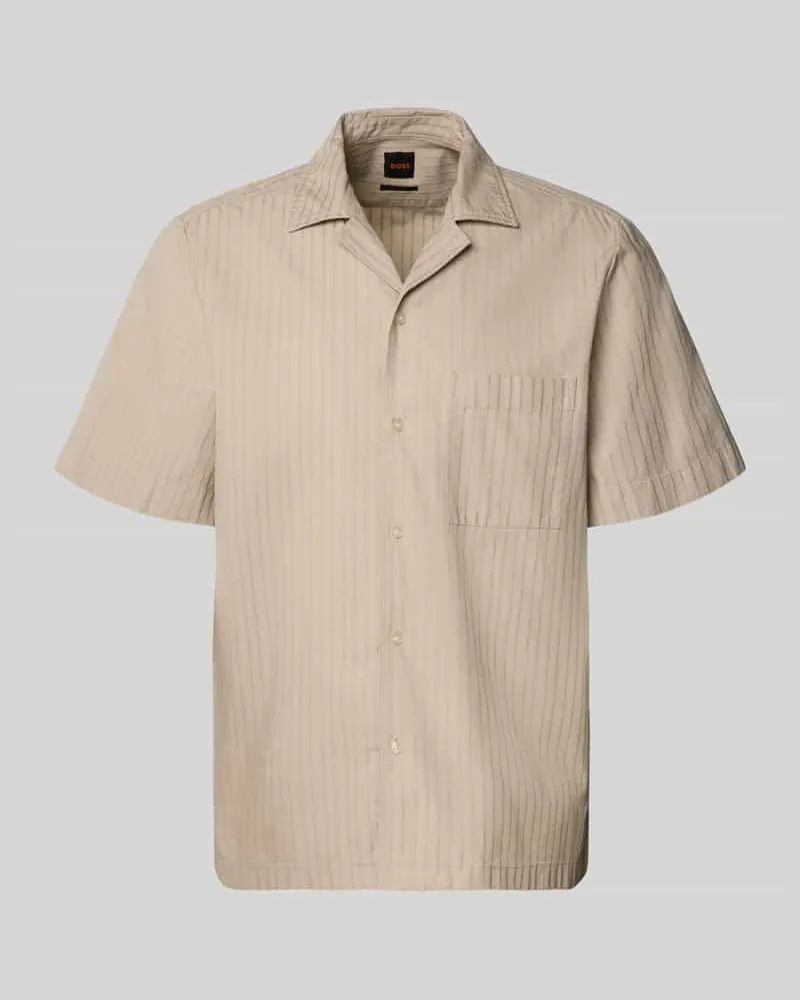 HUGO BOSS Regular Fit Freizeithemd aus reiner Baumwolle Modell 'RAYER_M Sand