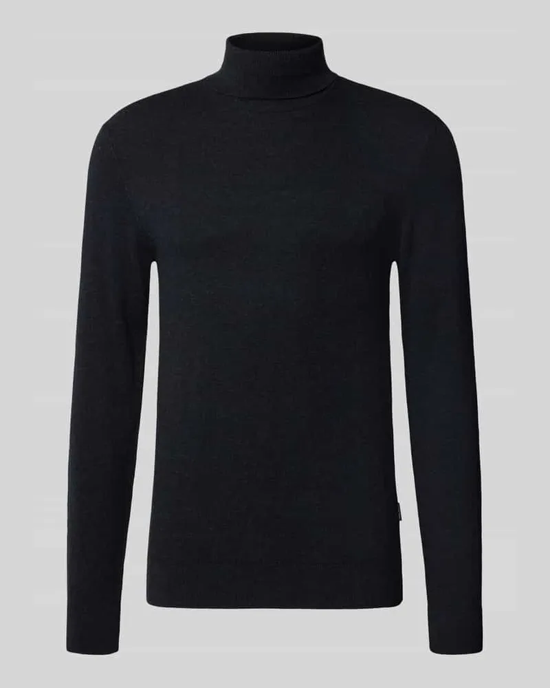 Blend Rollkragenpullover mit Label-Detail Modell 'BAGGE Black