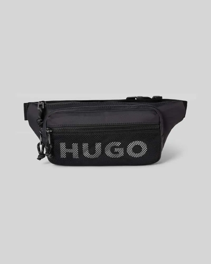 HUGO BOSS Bauchtasche mit Label-Print Modell 'Hans Black