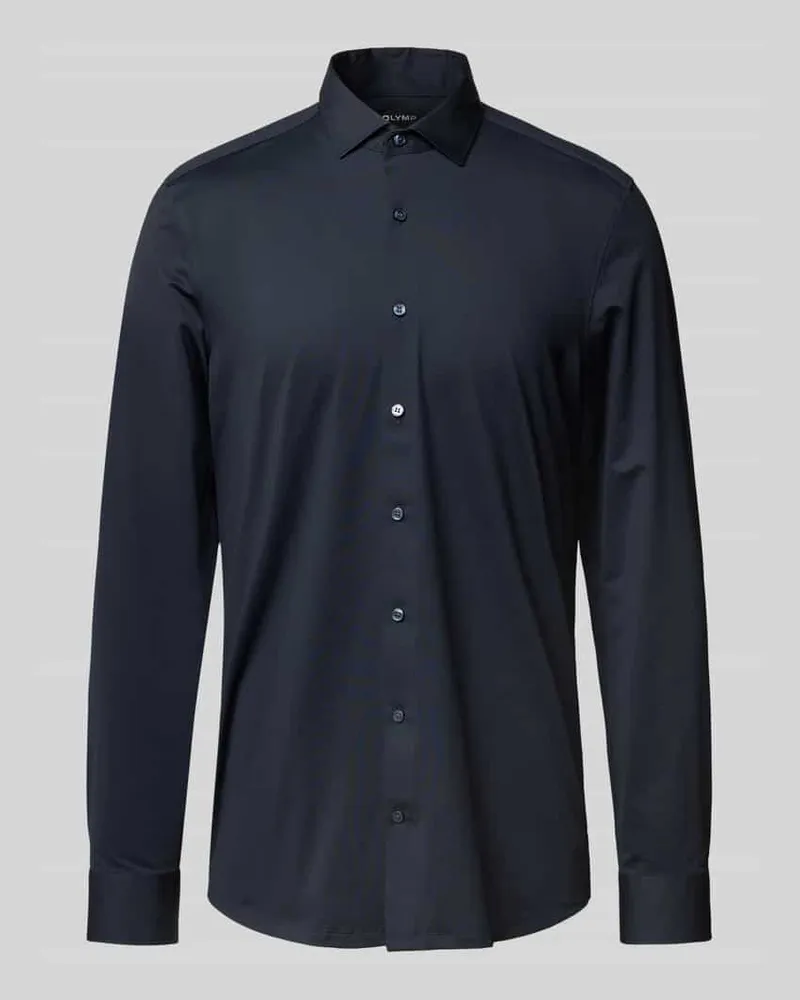 Olymp Slim Fit Businesshemd mit Kentkragen Marine
