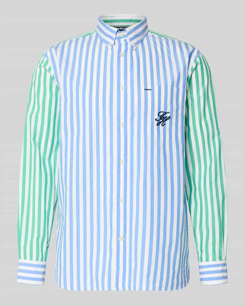 Tommy Hilfiger Regular Fit Freizeithemd aus reiner Baumwolle Hellblau