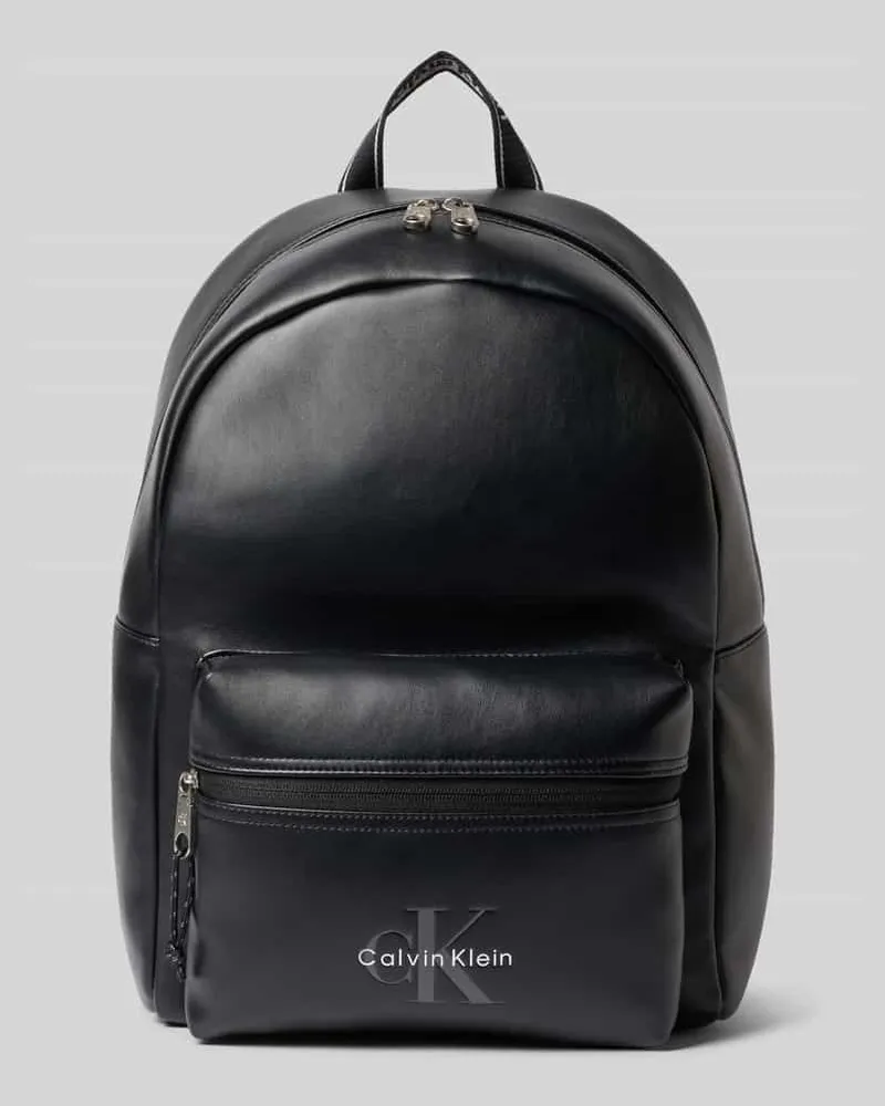 Calvin Klein Rucksack in Leder-Optik Black