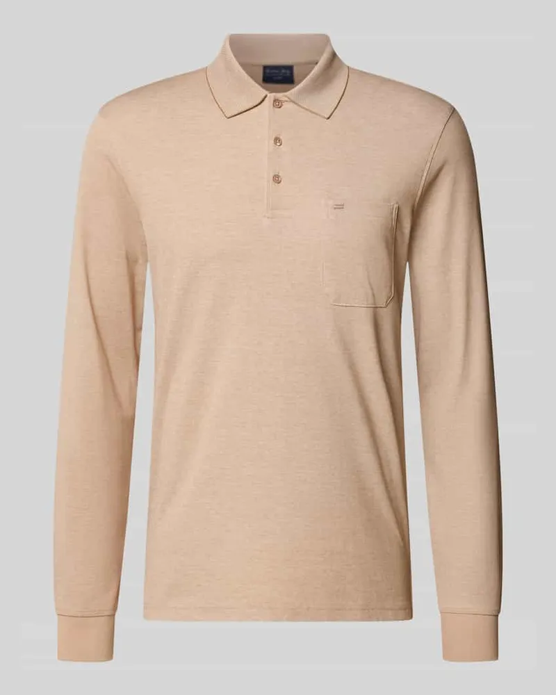 Christian Berg Regular Fit Poloshirt mit Baumwoll-Anteil Camel