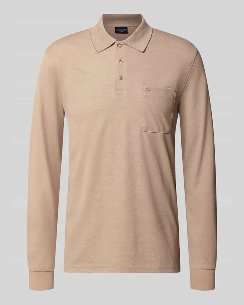 Christian Berg Regular Fit Poloshirt mit Baumwoll-Anteil Camel