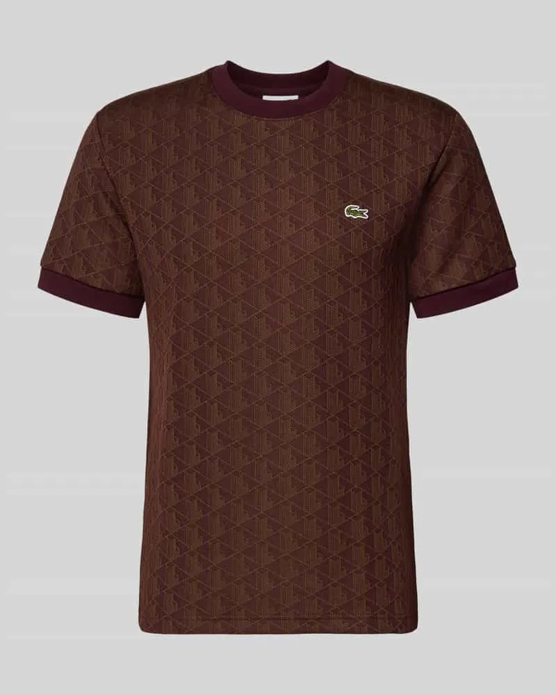 Lacoste Regular Fit T-Shirt aus Baumwoll-Mix Bordeaux